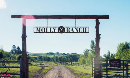 Metal Ranch Entrance Signs