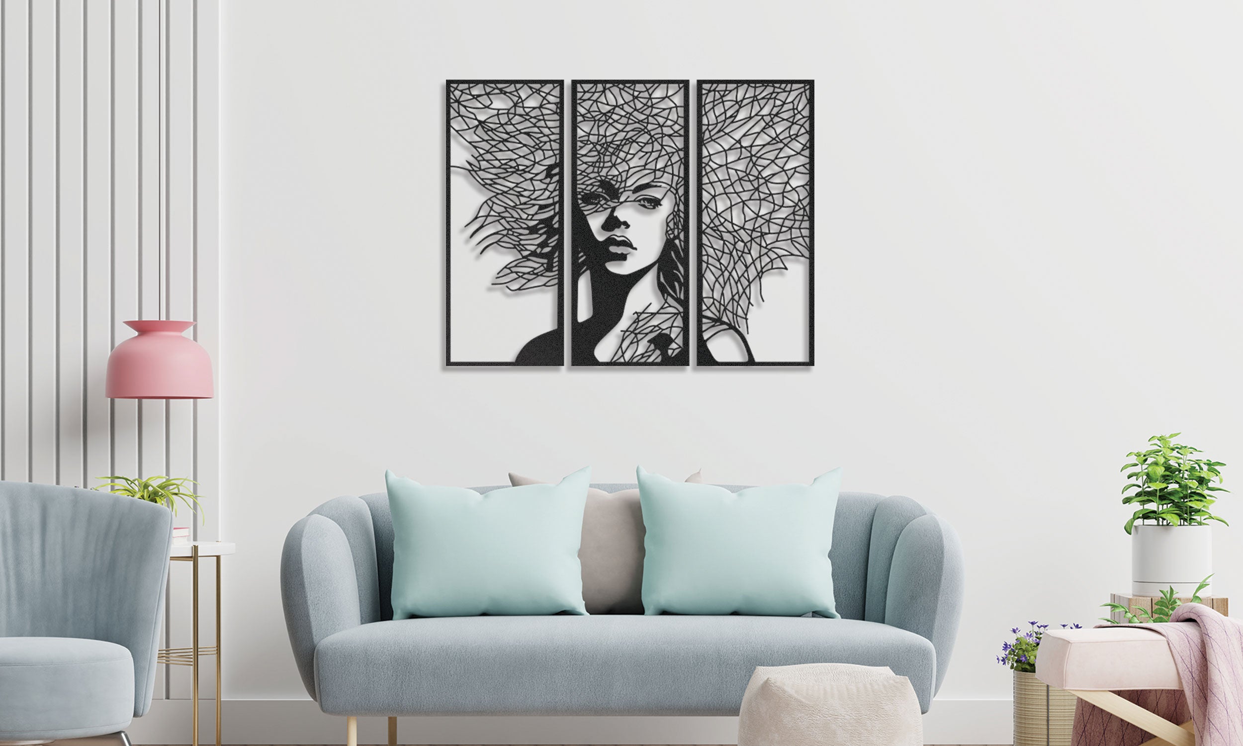 Woman Metal Wall Art