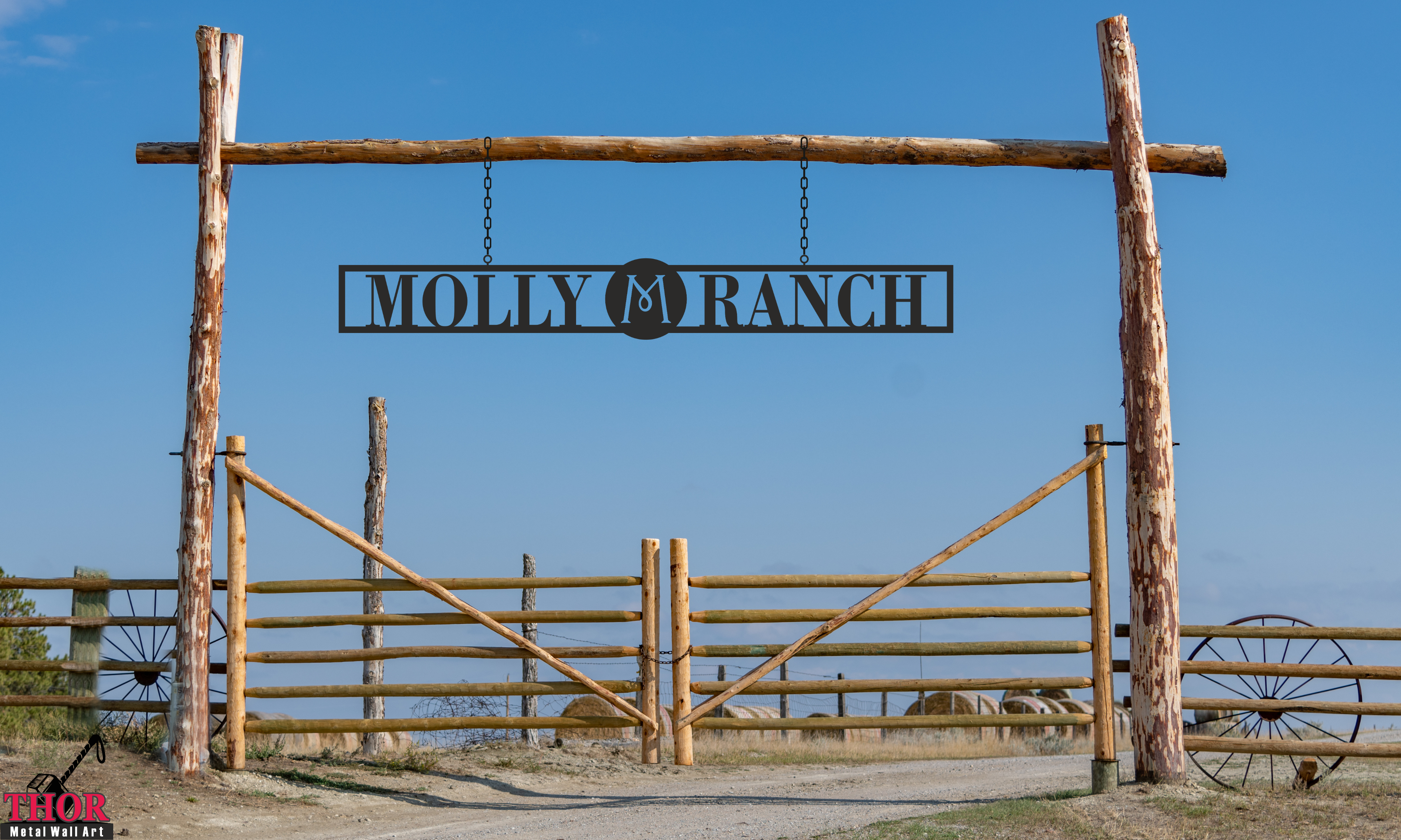 Metal Ranch Entrance Signs