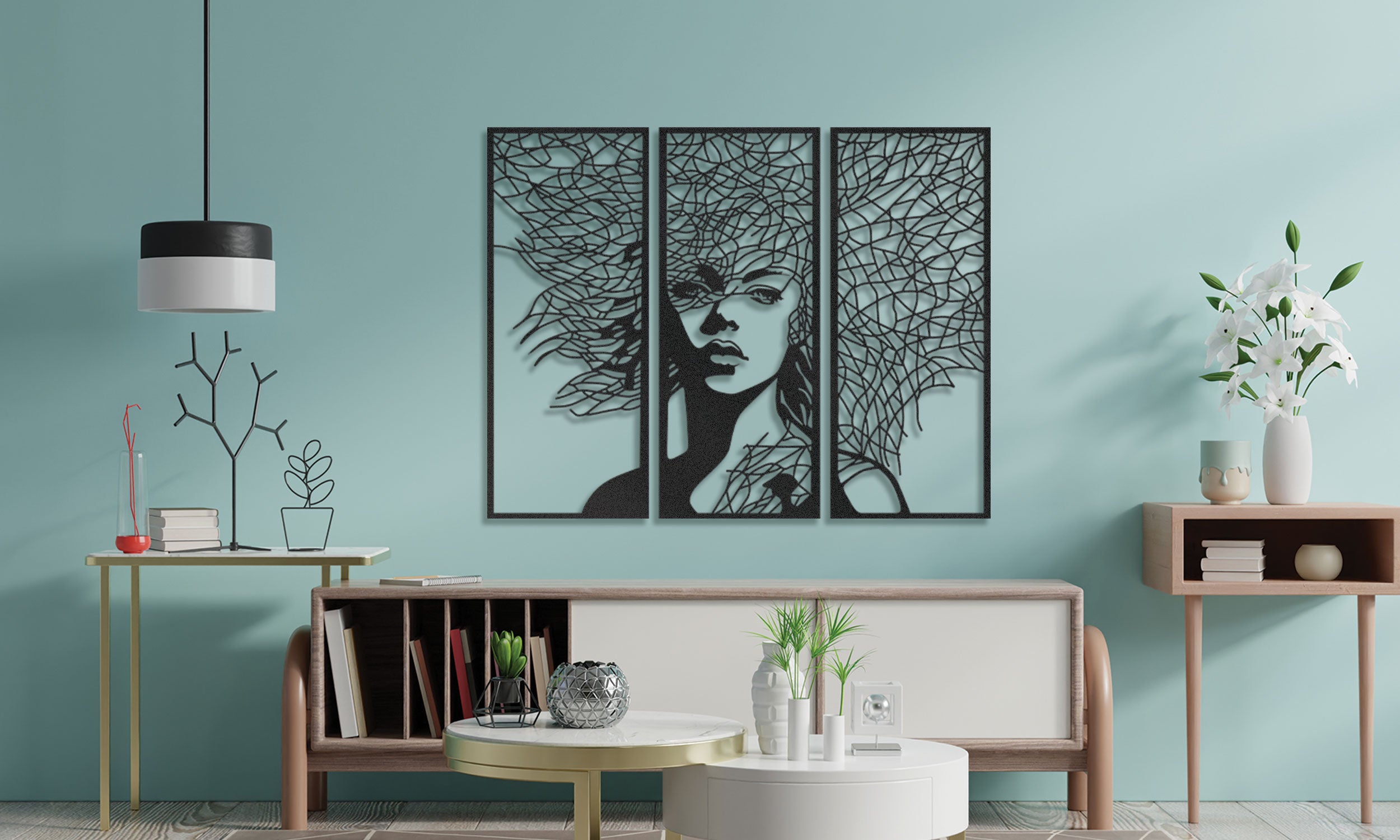 Woman Metal Wall Art