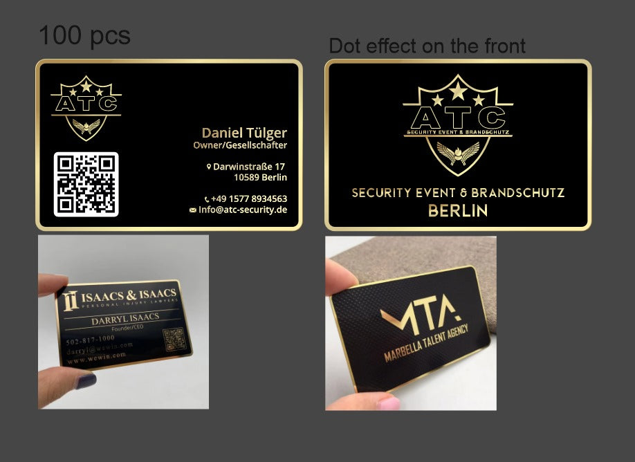 100 pcs Metal Business Card Custom