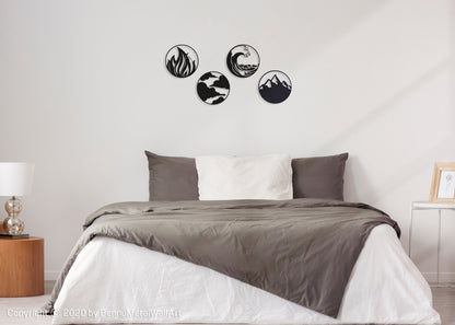 Four Element Metal Wall Art