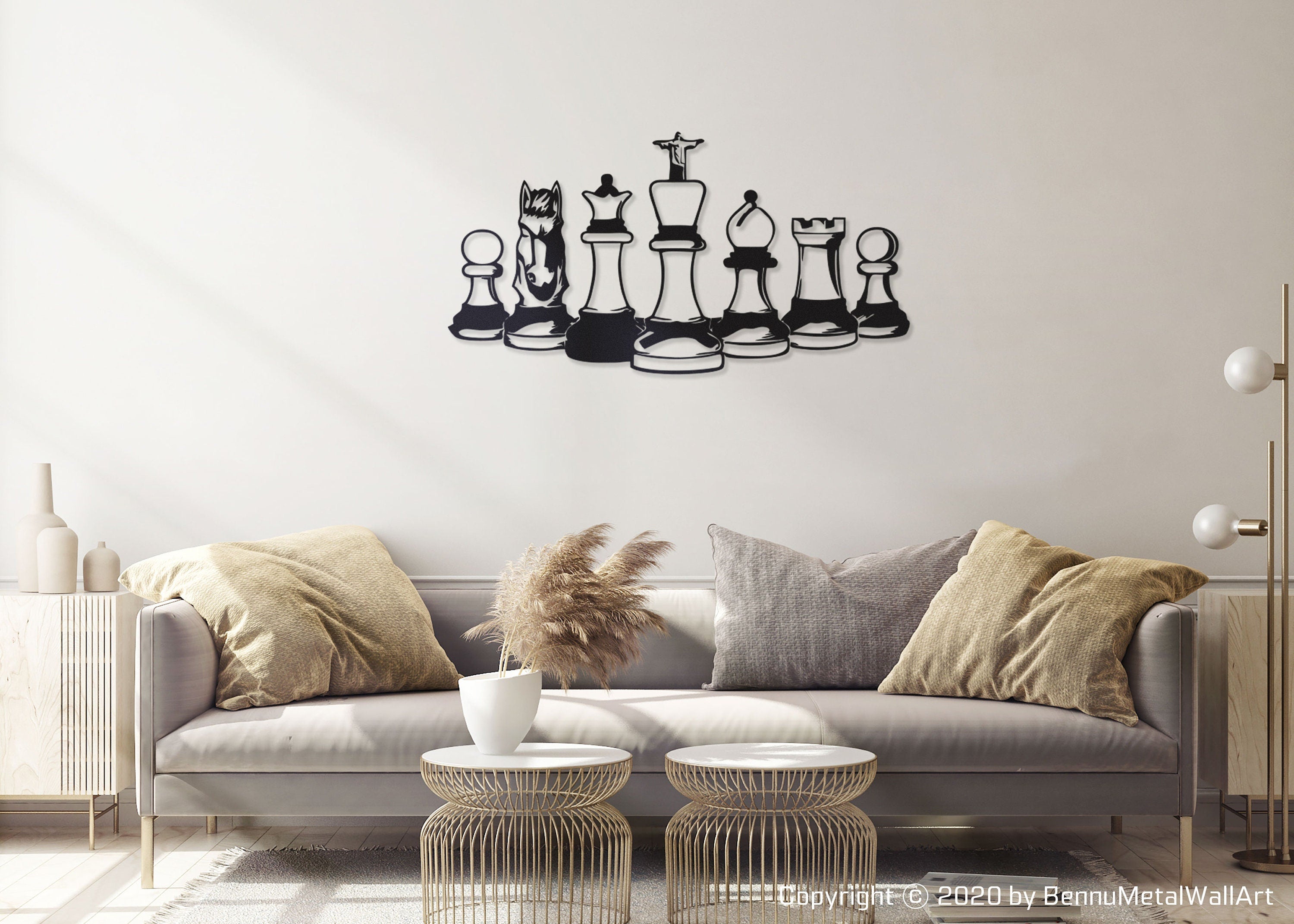 Chess Metal Wall Art