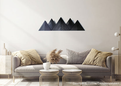 Metal Mountains Wall Art