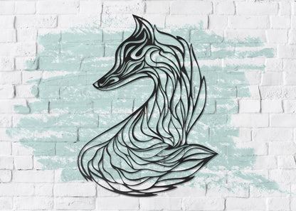 Metal Fox Wall Art