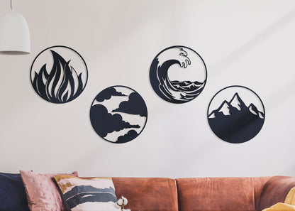 Four Element Metal Wall Art