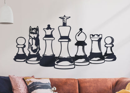 Chess Metal Wall Art