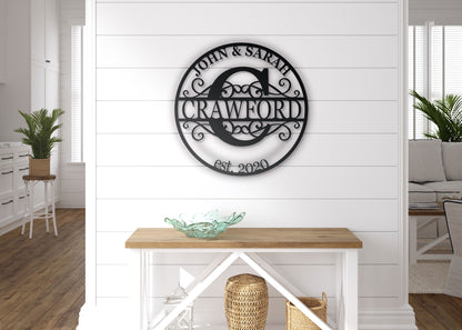 Monogram Custom Metal Sign