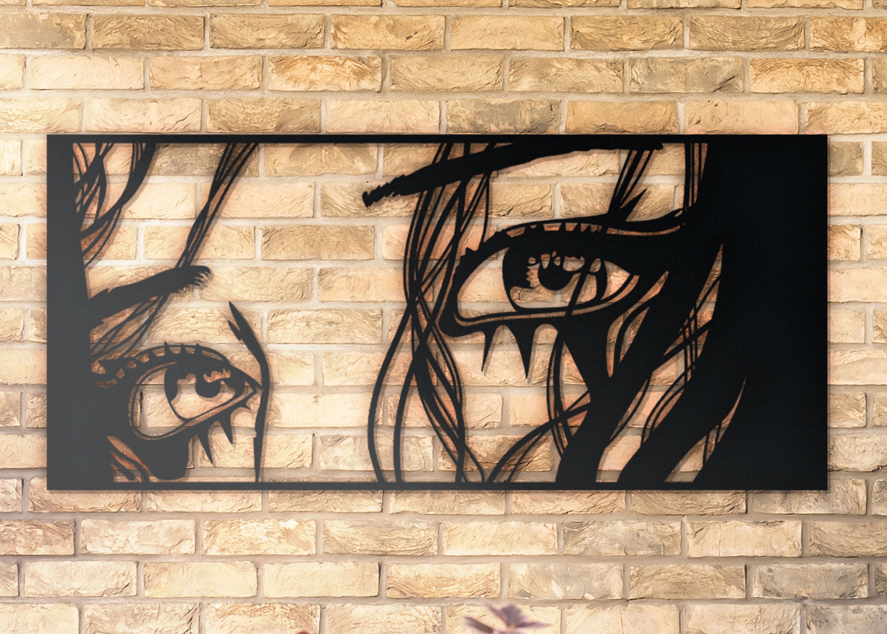 Women Face Metal Wall Art