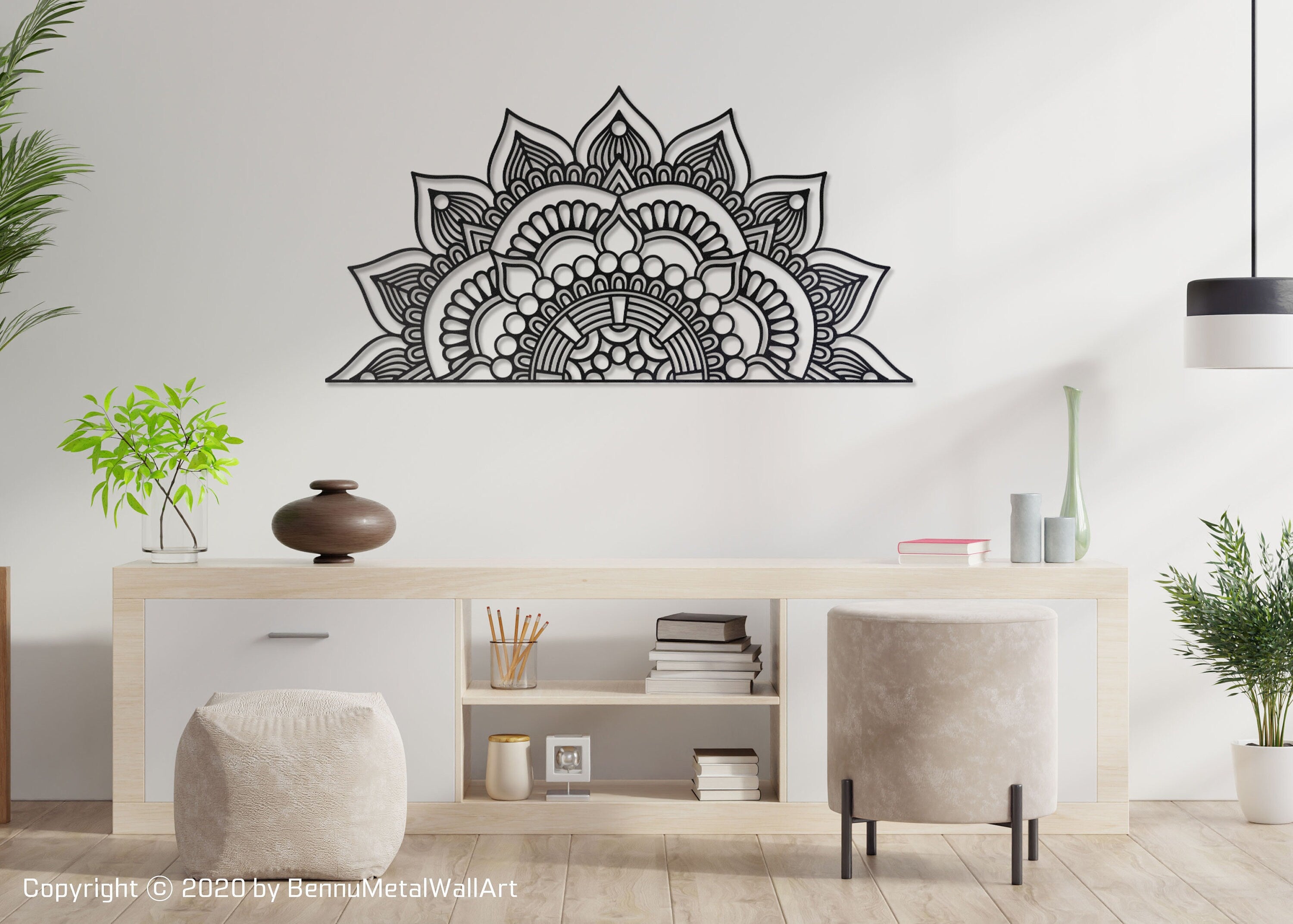 Large Metal Mandala Decor