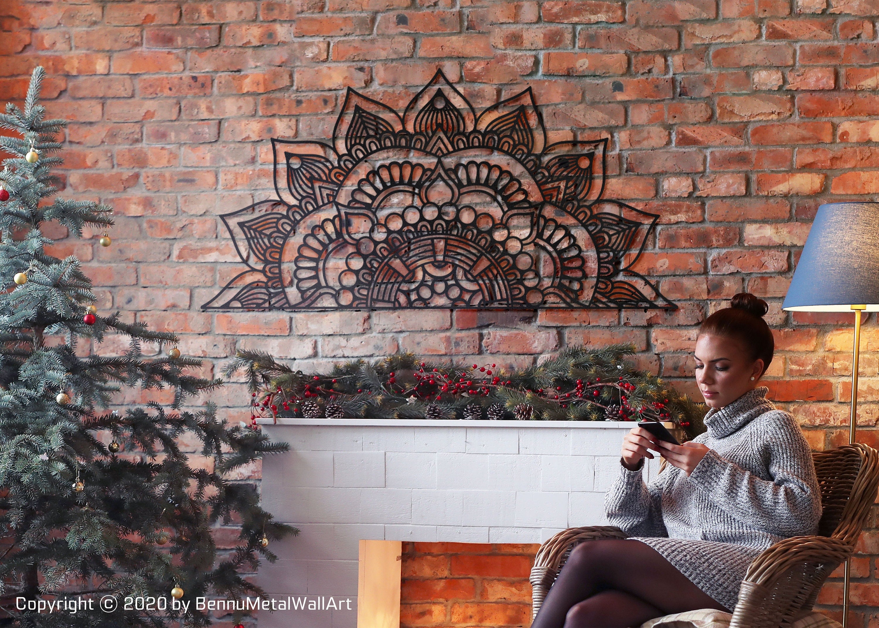 Large Metal Mandala Decor