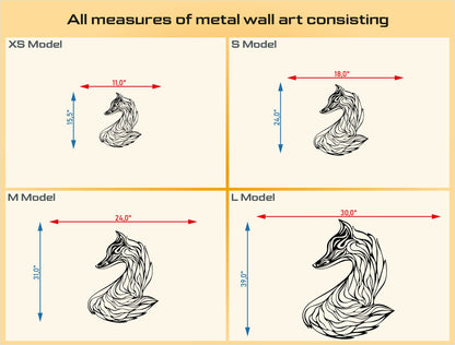 Metal Fox Wall Art