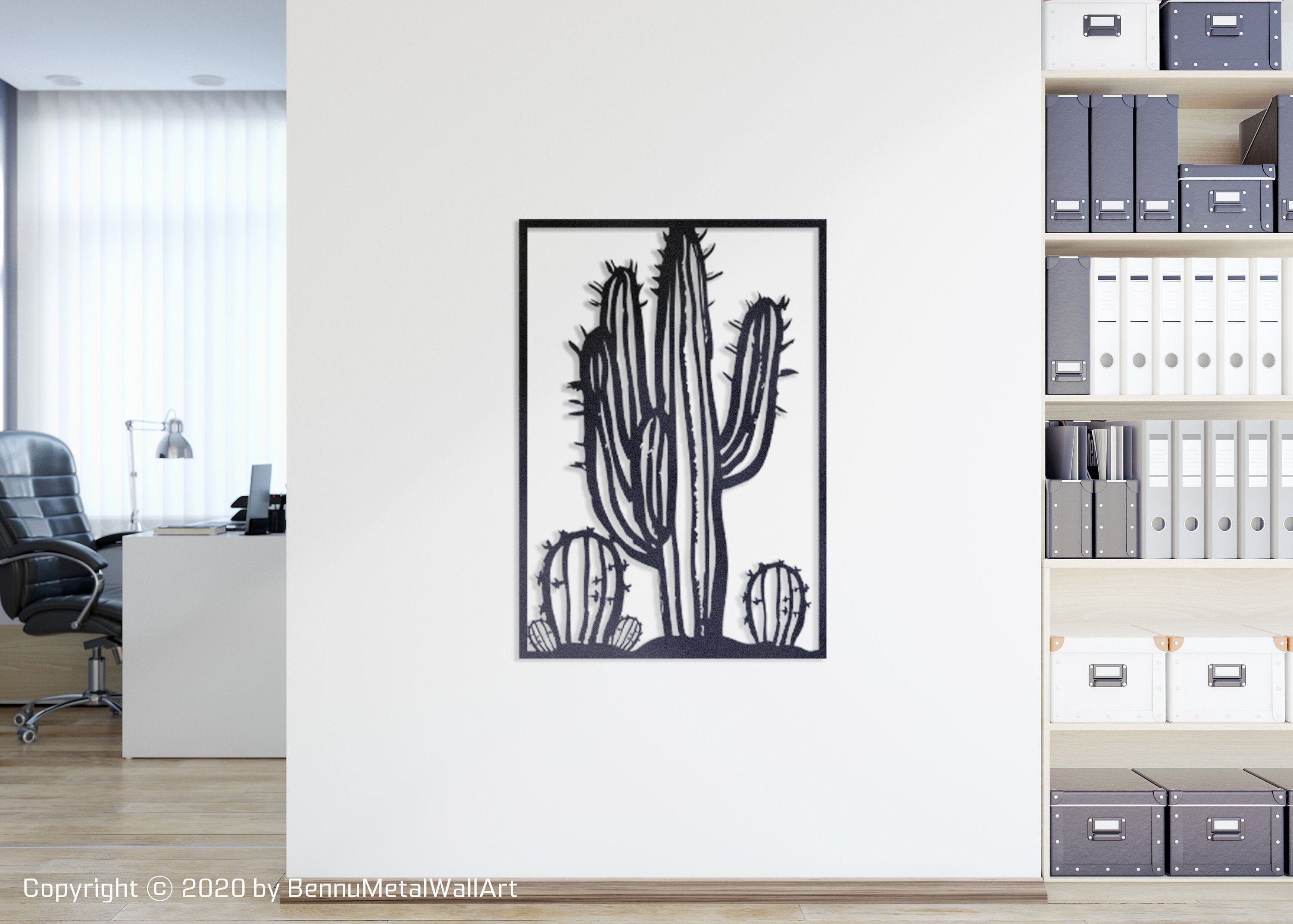 Cactus Metal Wall Art