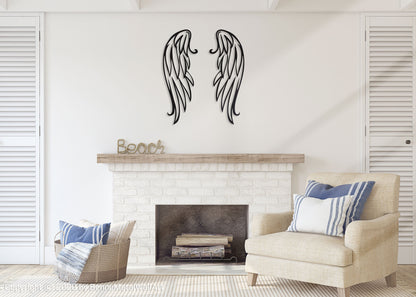 Metal Angel Wings Wall Decor