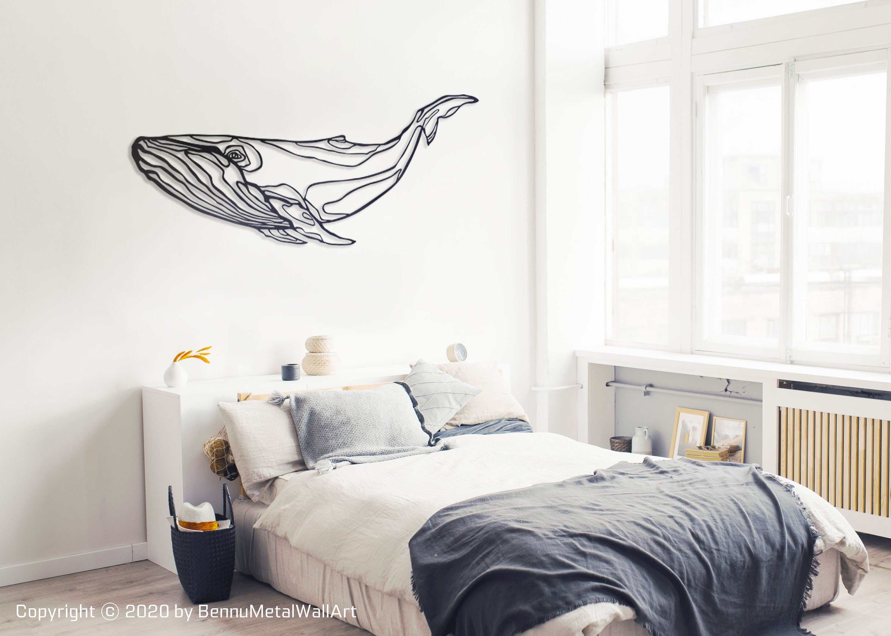 Whale Metal Wall Decor