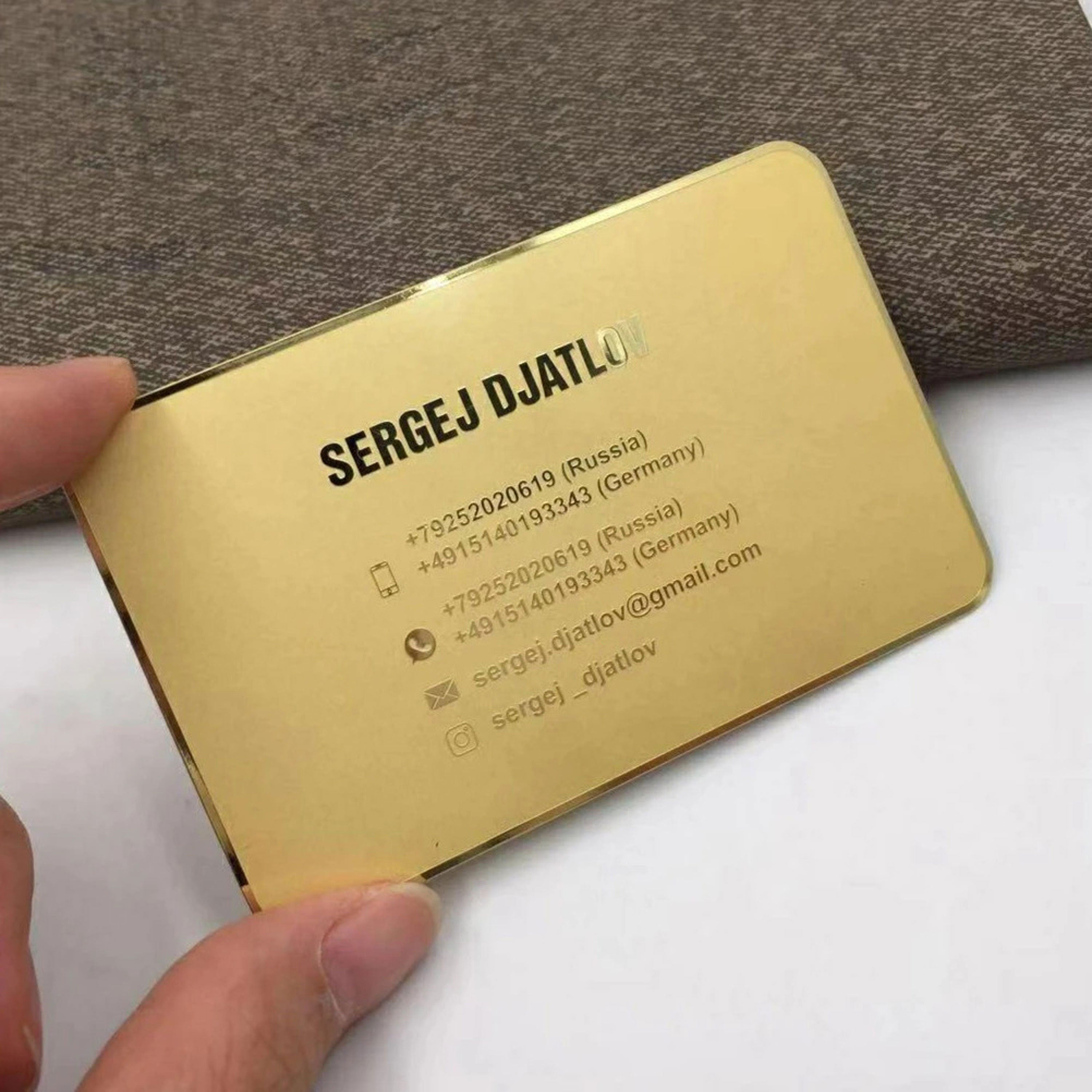 Gold Metal Business Card