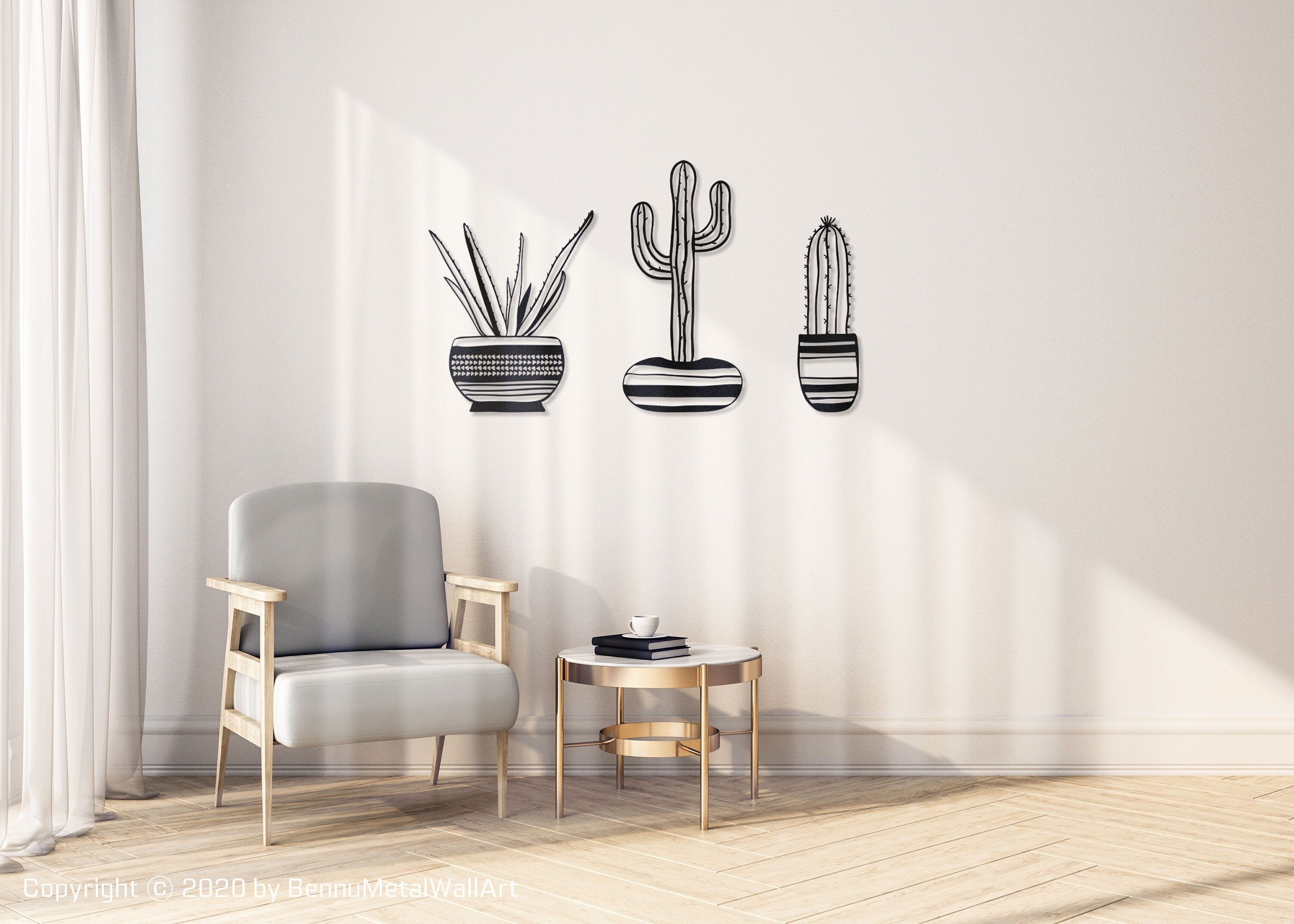 Cactus Metal Wall Art