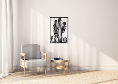 Cactus Metal Wall Art