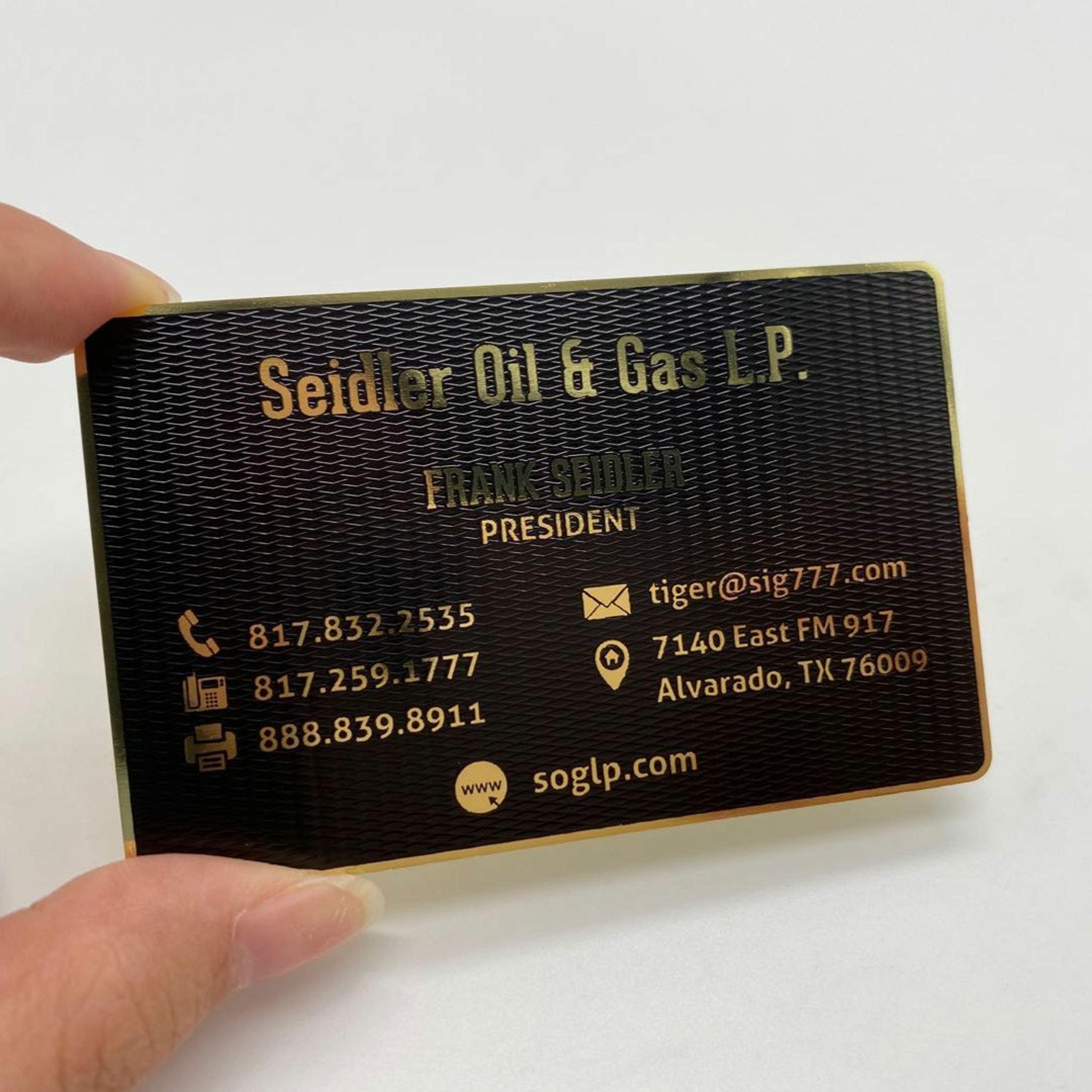 Black Custom Metal Business Cards