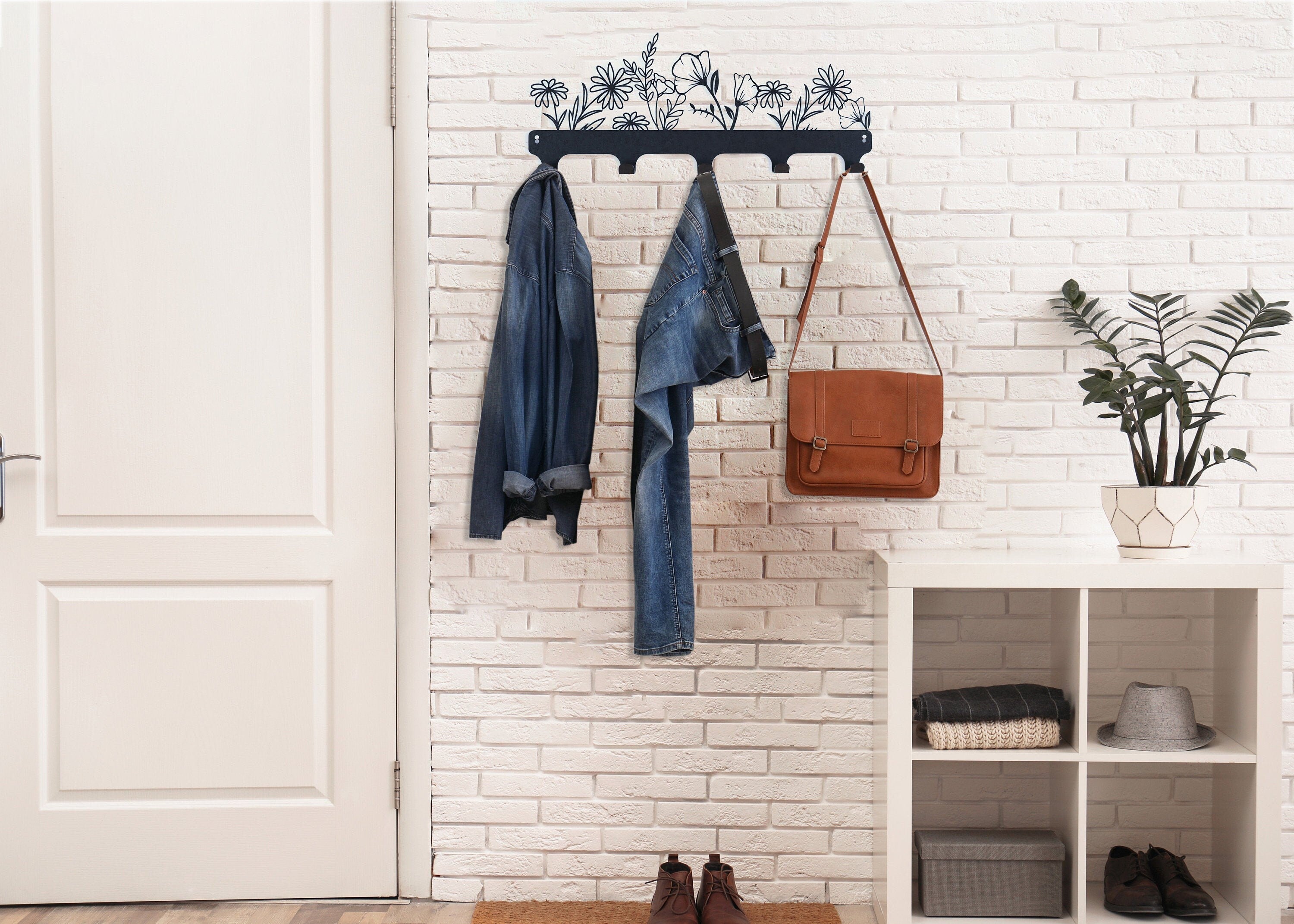 Entryway Wall Mounted Coat Rack