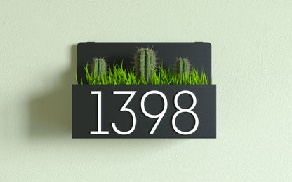 Address Sign with Planter Box