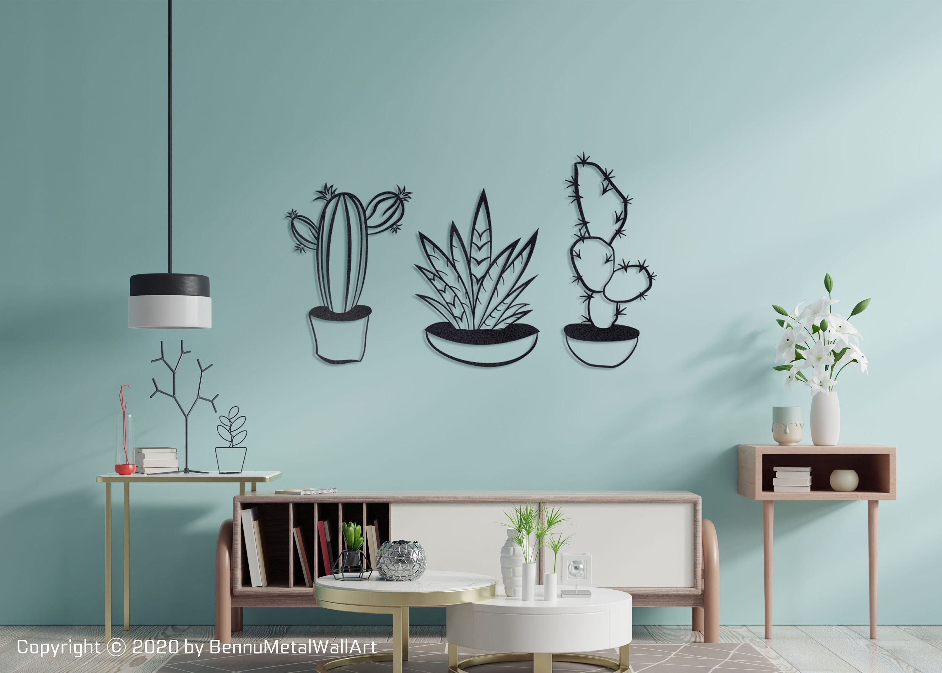 Metal Cactus Wall Art