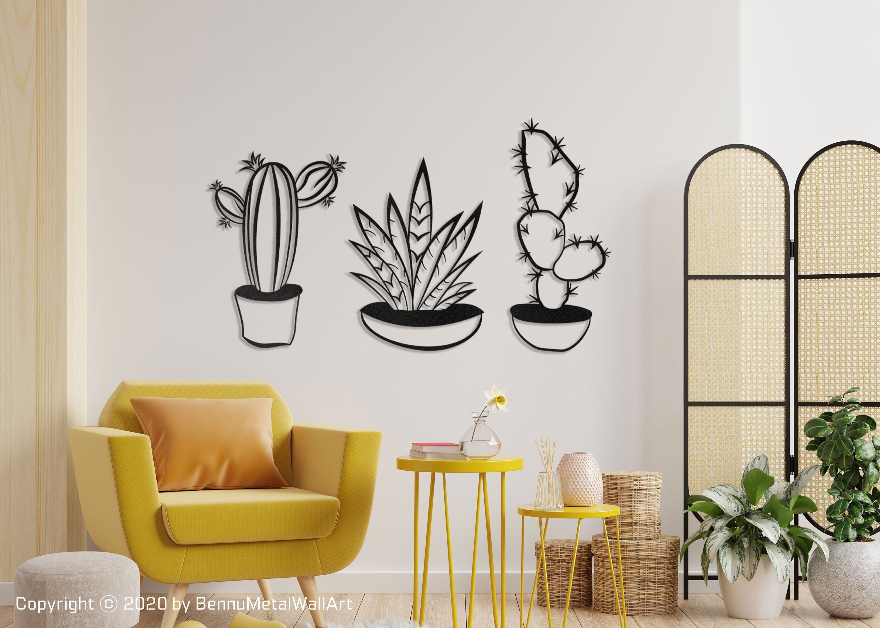 Metal Cactus Wall Art