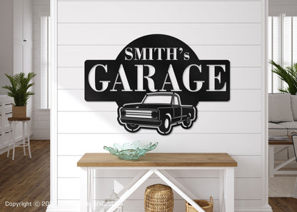 Dad's garage metal sign