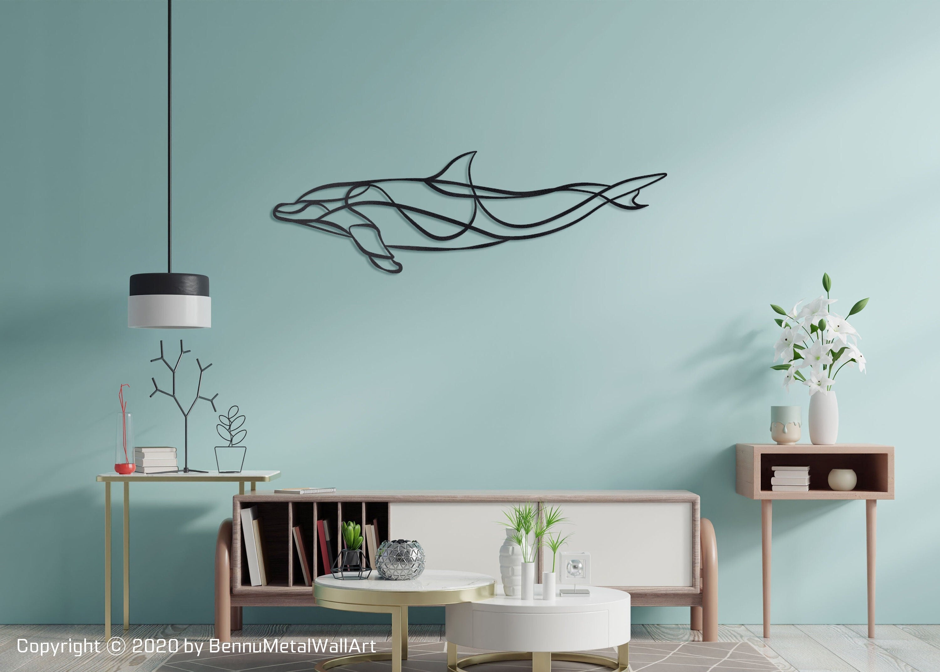 Dolphin Metal Wall Decor