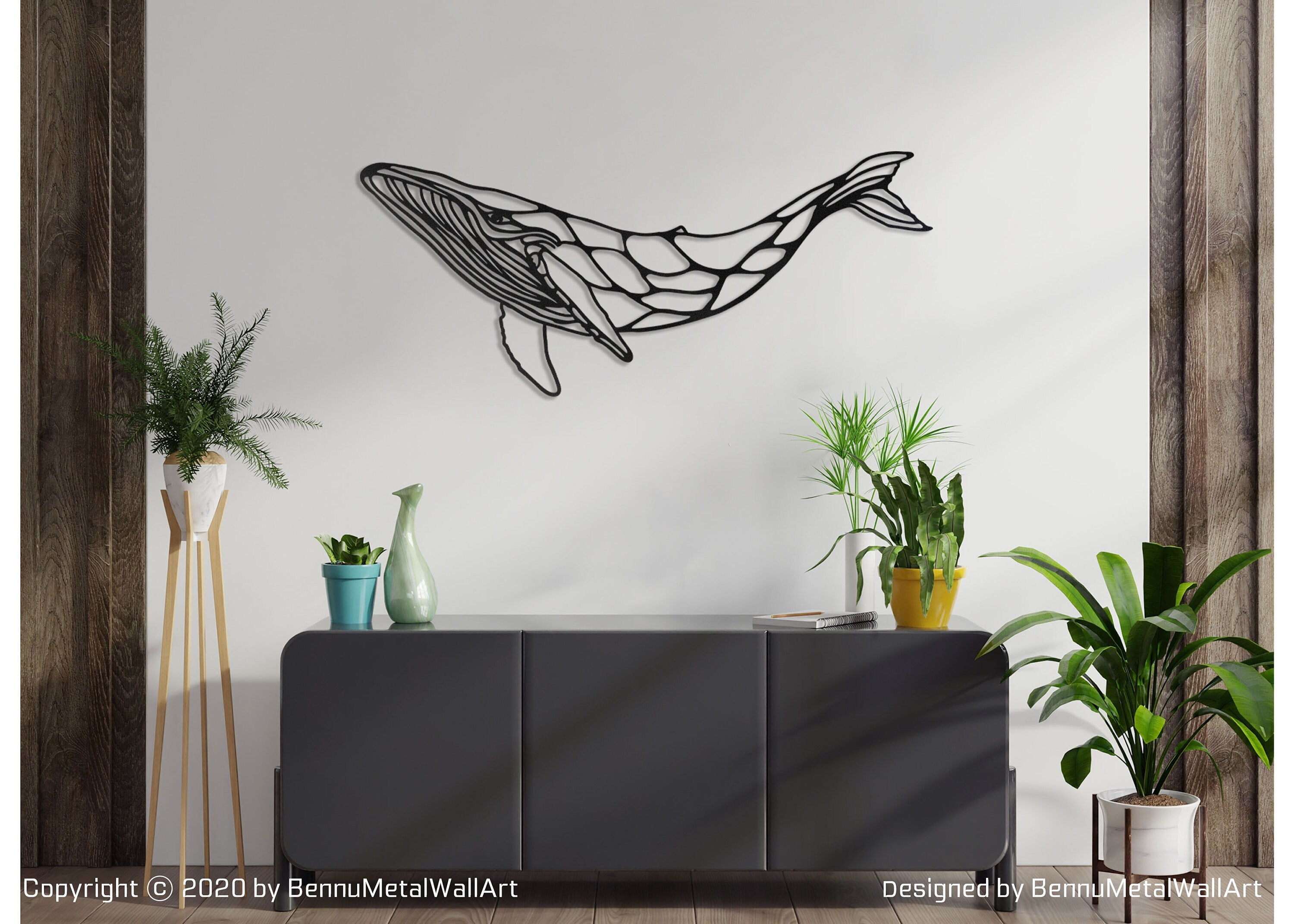 Whale Metal Wall Decor