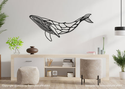 Whale Metal Wall Decor