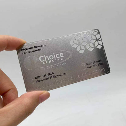 Laser Cut Metal Business Cards