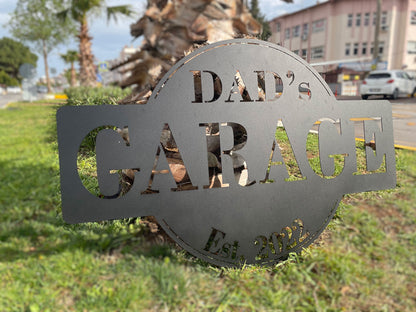 Personalized Garage Signs for Dad