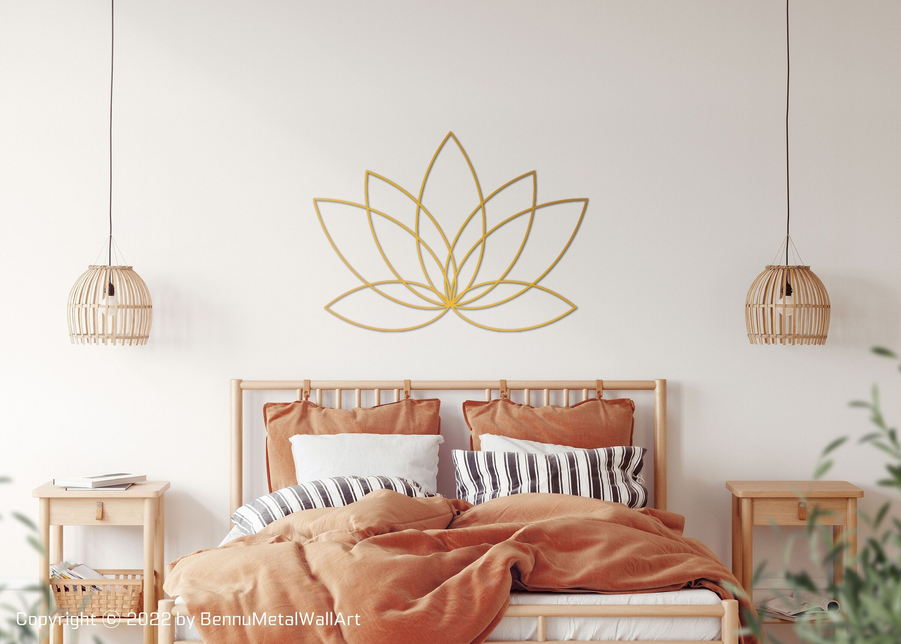 Golden Lotus Wall Decor