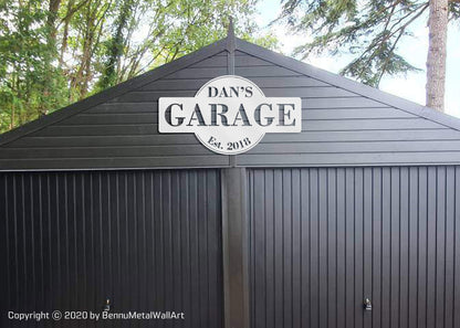 Metal garage Workshop Sign