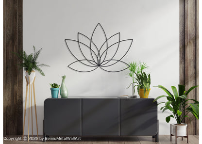 Golden Lotus Wall Decor