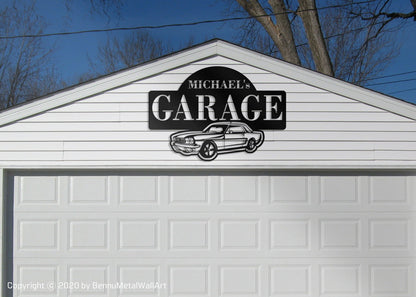 Metal Car Garage Sign