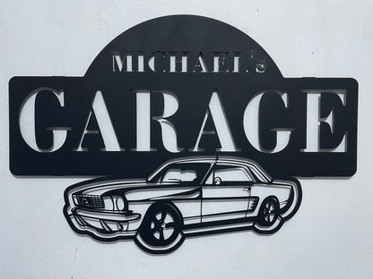 Metal Car Garage Sign