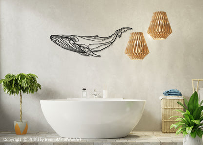 Extra Large Whale Wall Decor