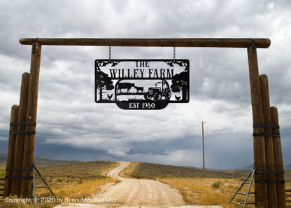 Metal Farm Sign