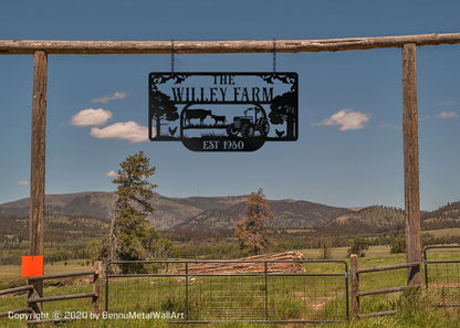 Metal Farm Sign