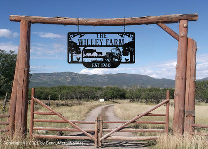 Metal Farm Sign