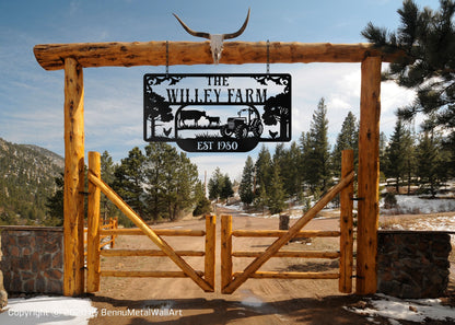 Metal Farm Sign