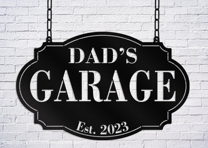 Dad's Garage Metal Sign