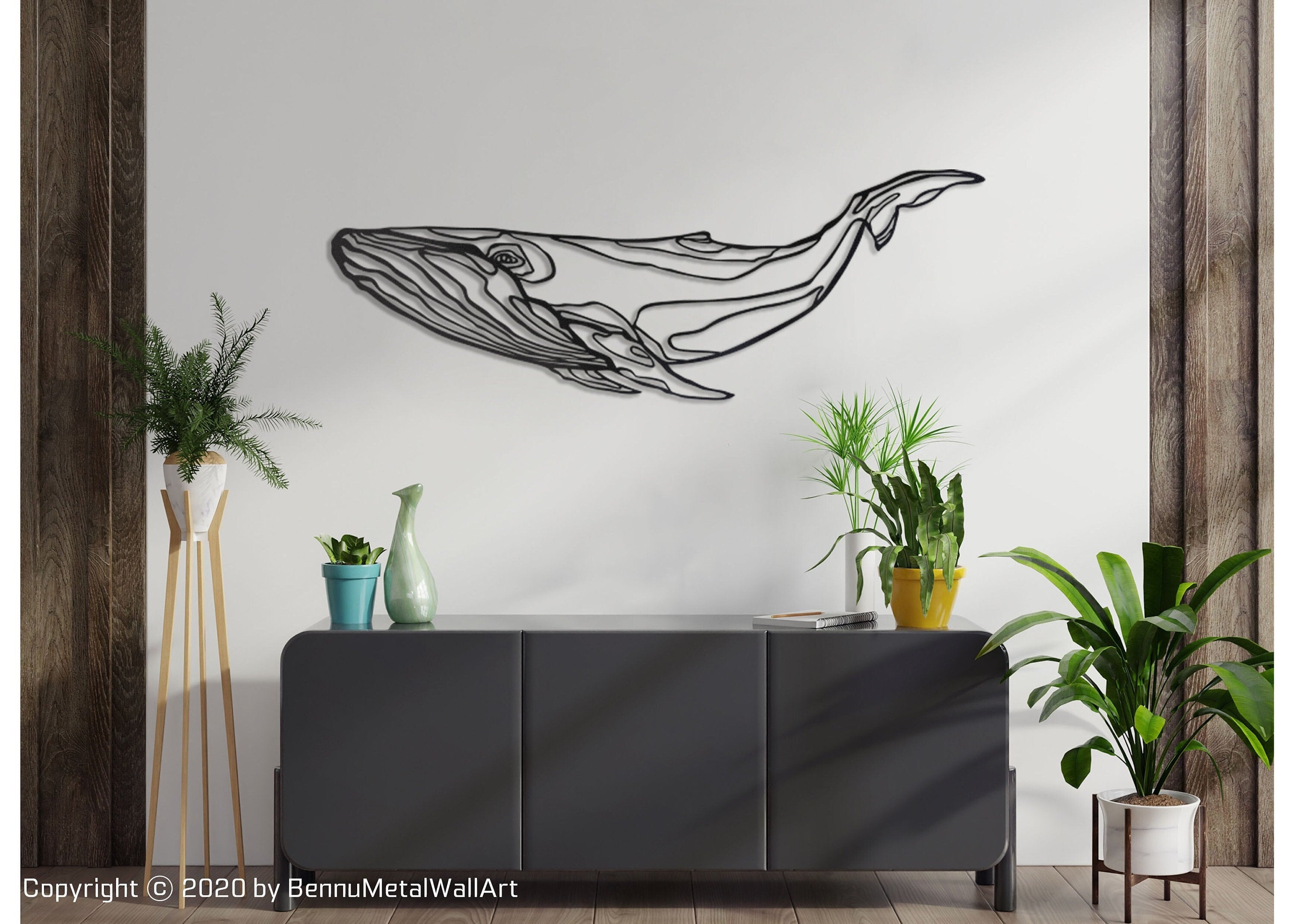 Whale Metal Wall Decor