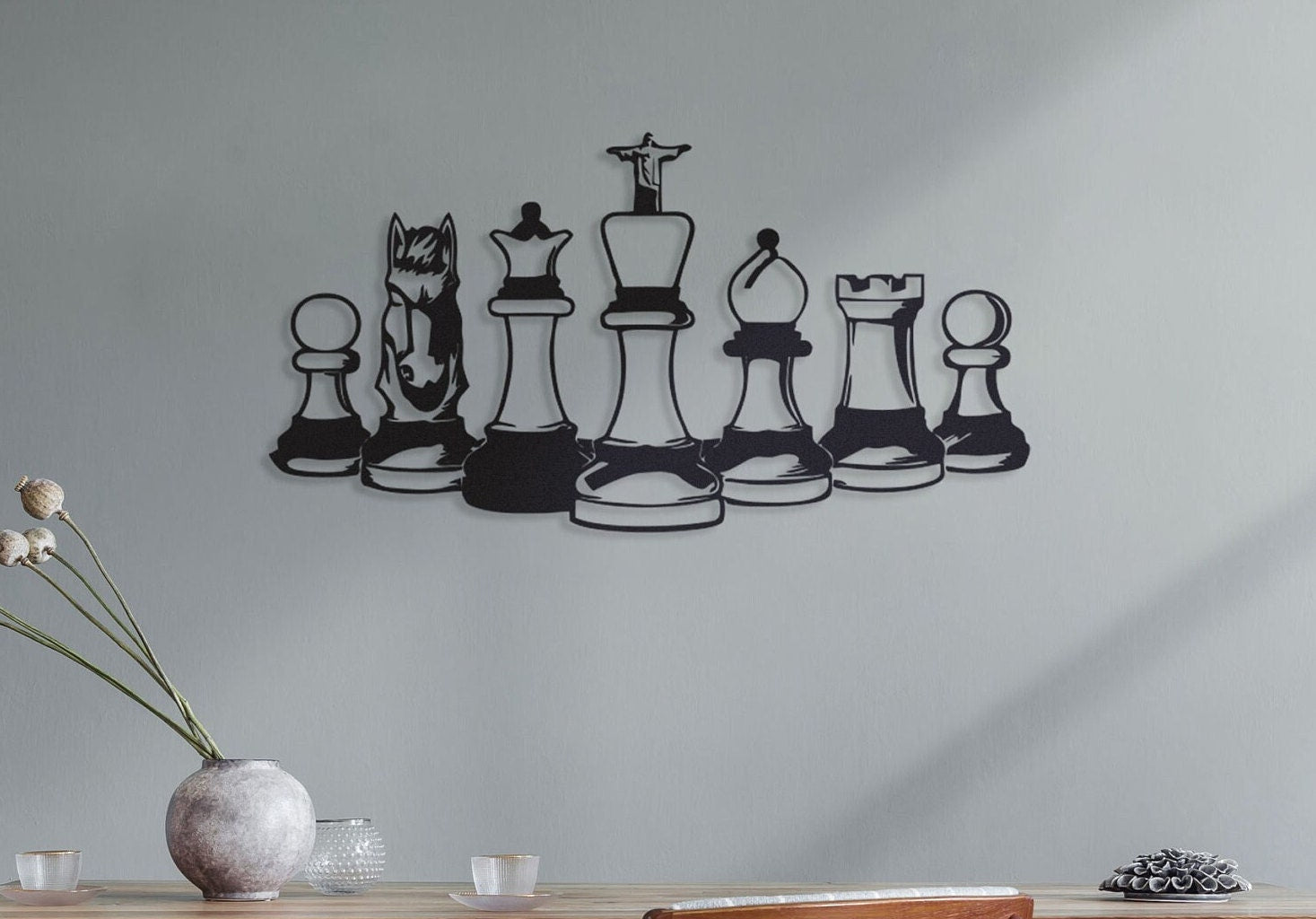 Chess Metal Wall Art