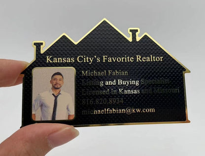 Real Estate Agent Metal Business Card