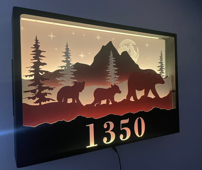 Metal illuminated Wall Decor