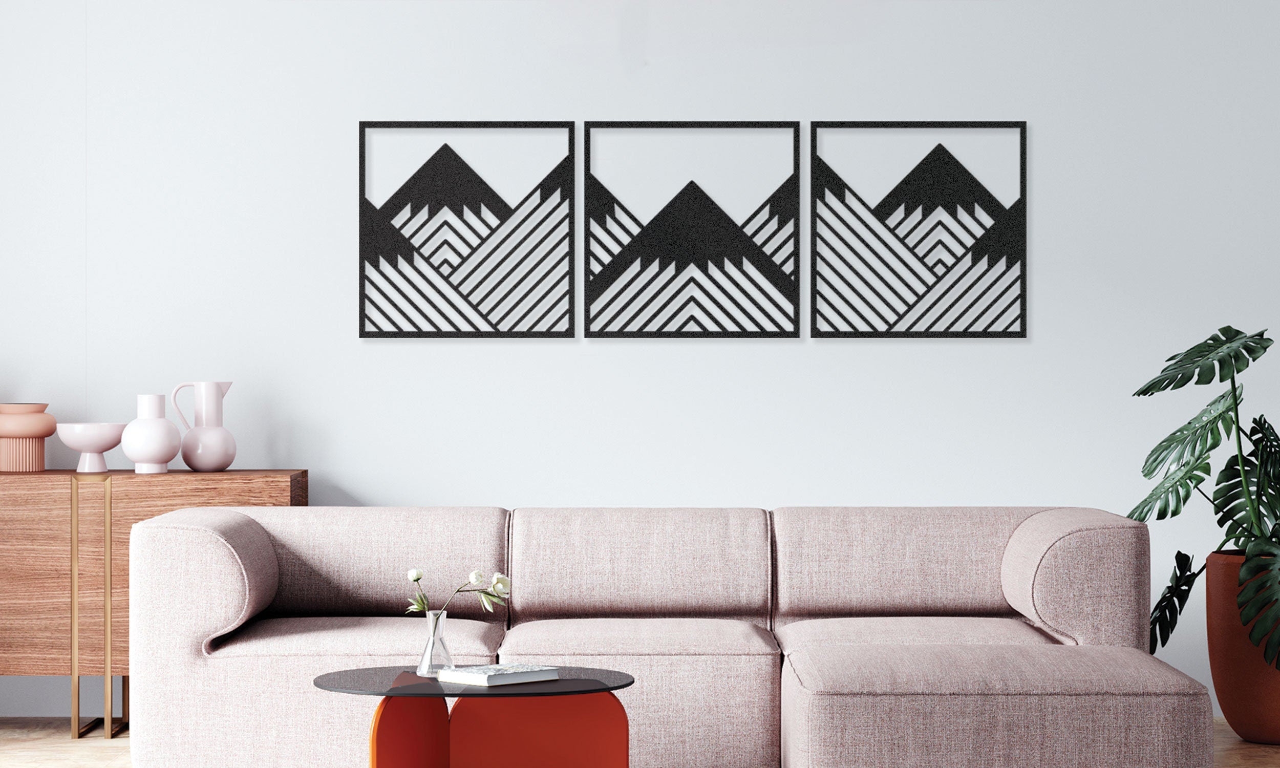 Geometry Mountain Wall Art