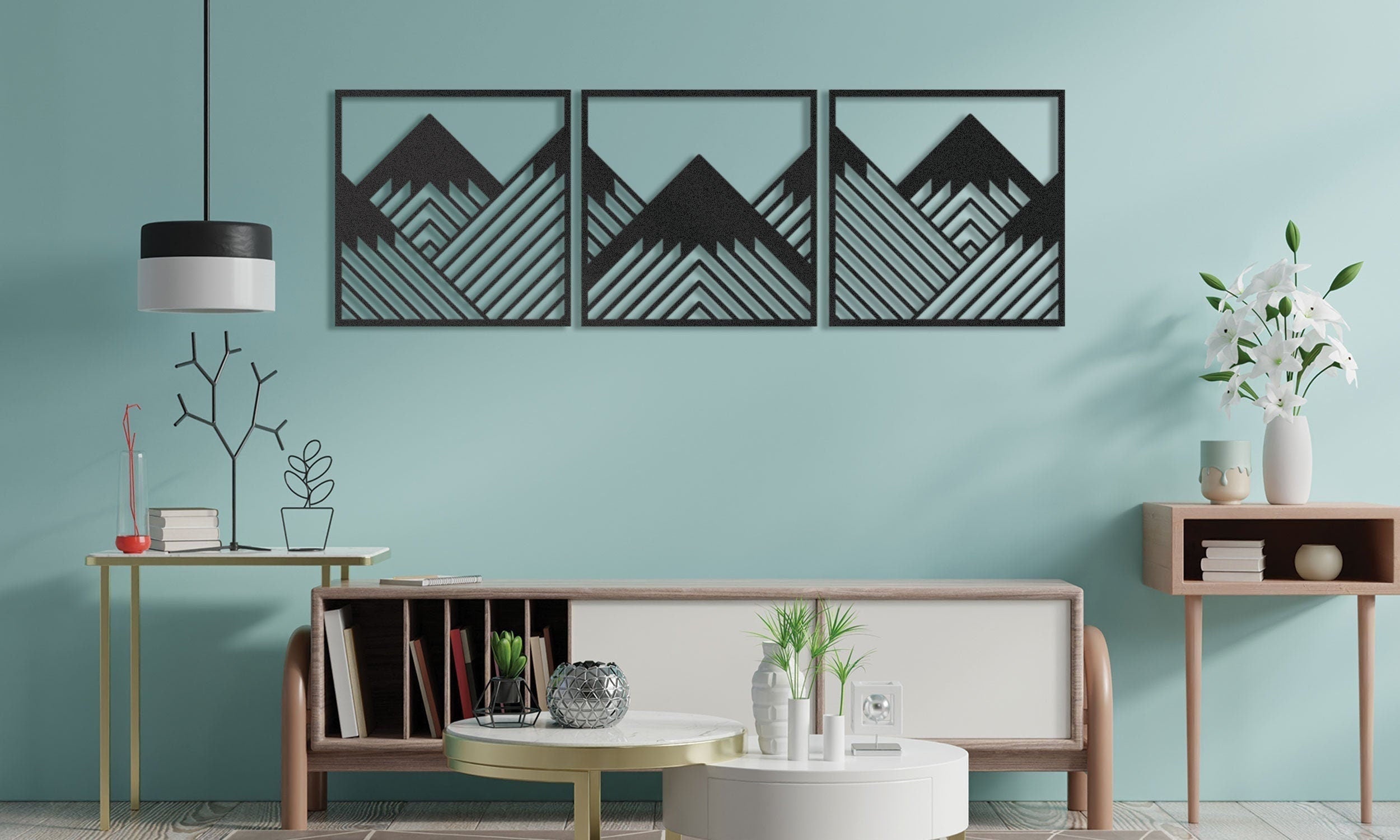 Geometry Mountain Wall Art